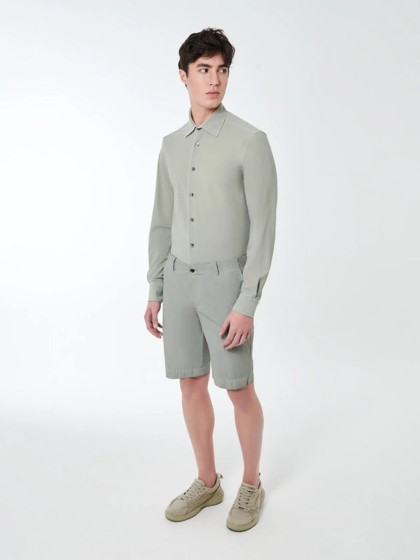 camicia TECHNO WASH PIQUE' verde