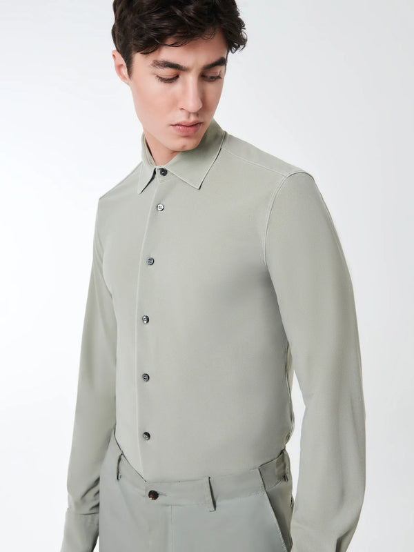 camicia TECHNO WASH PIQUE' verde
