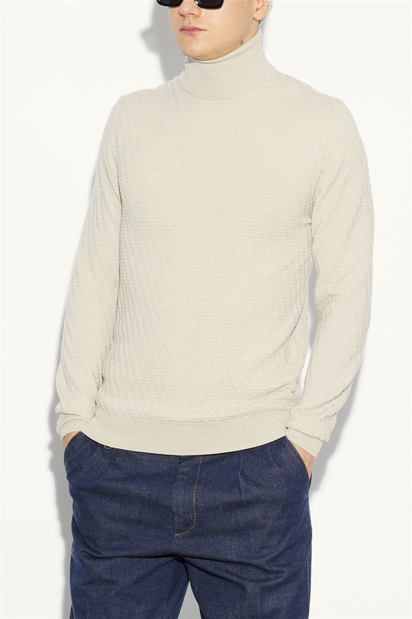 maglia DIAGONALE panna