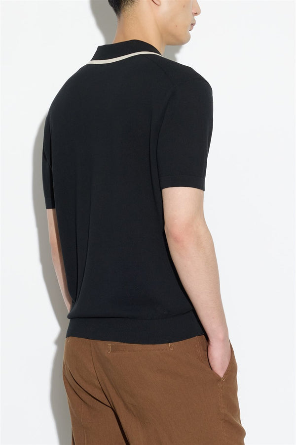 maglia POLO CONTRASTO nero