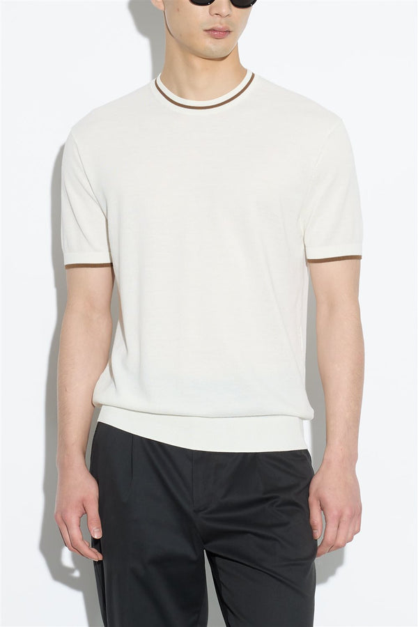 maglia GIRO CONTRASTO panna