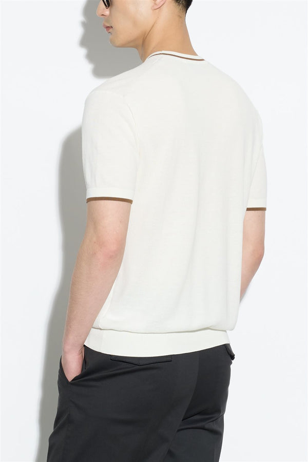 maglia GIRO CONTRASTO panna