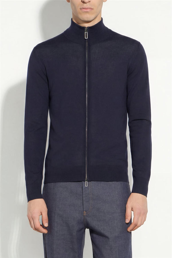 maglia ZIP blu