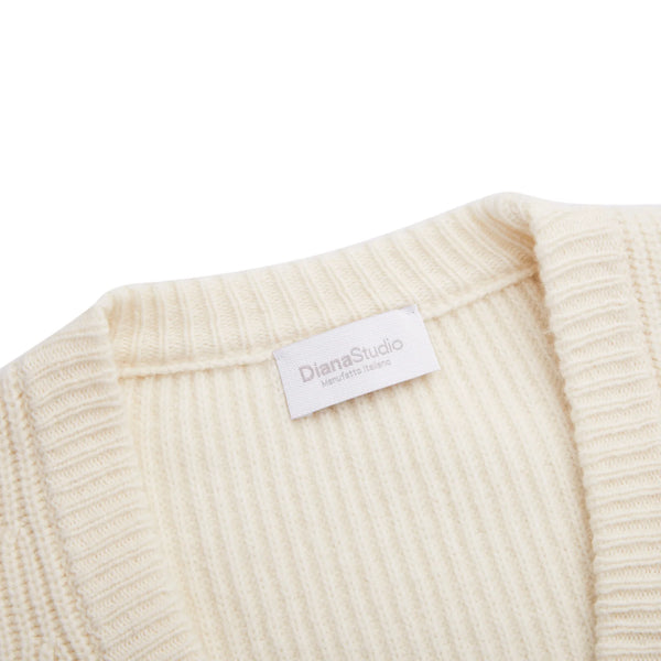 maglia CARDIGAN INGLESE panna