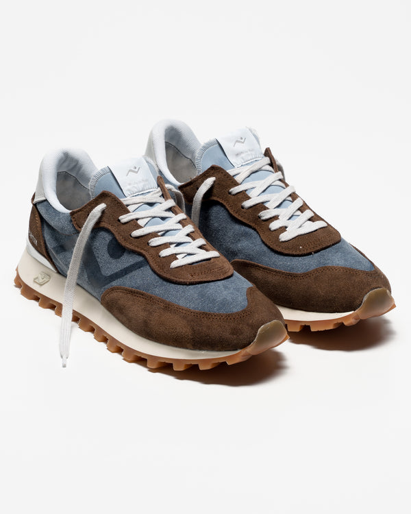 VELOCE water washed marrone/blu