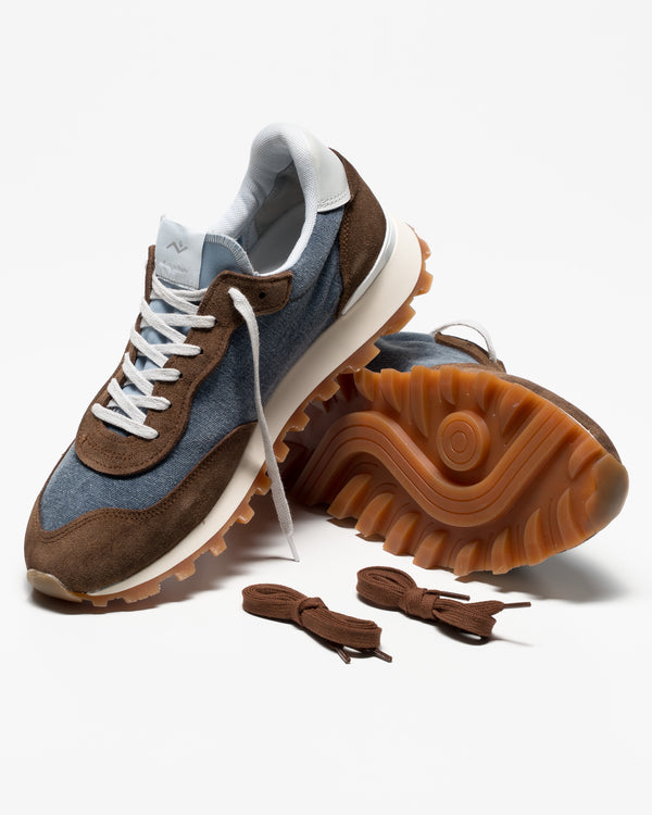 VELOCE water washed marrone/blu