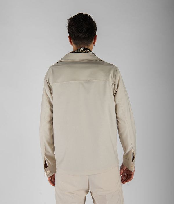 giacca OVERSHIRT sabbia
