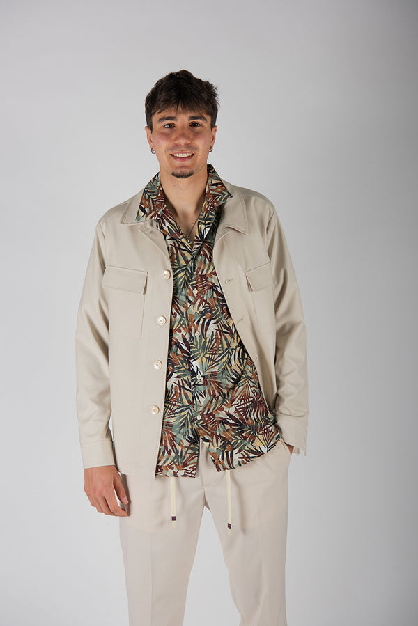 giacca OVERSHIRT sabbia