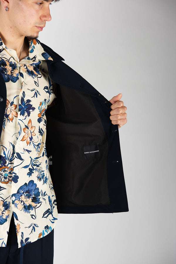 giacca OVERSHIRT blu