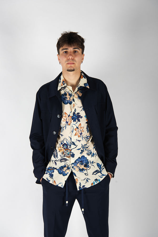 giacca OVERSHIRT blu