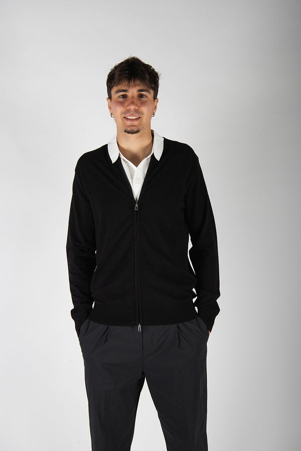 maglia ZIP nero