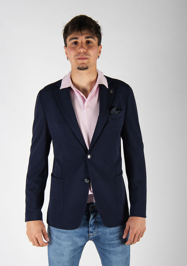 giacca MONOPETTO blu