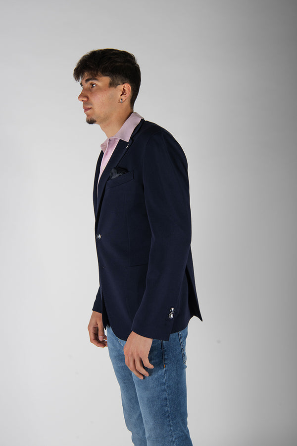 giacca MONOPETTO blu