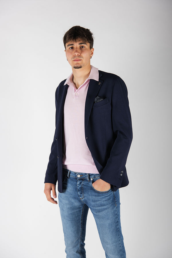 giacca MONOPETTO blu