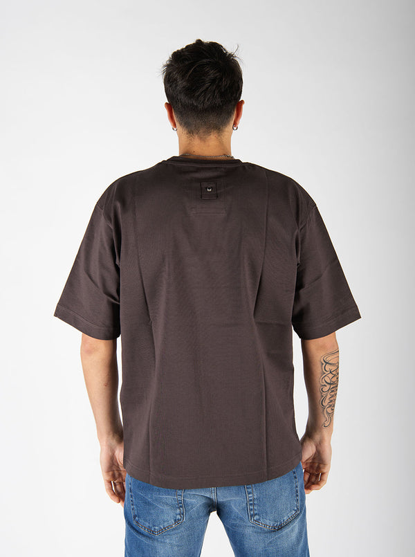 t-shirt OVER marrone