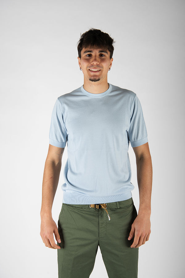 maglia FINEZZA M/C azzurro