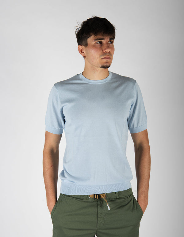 maglia FINEZZA M/C azzurro
