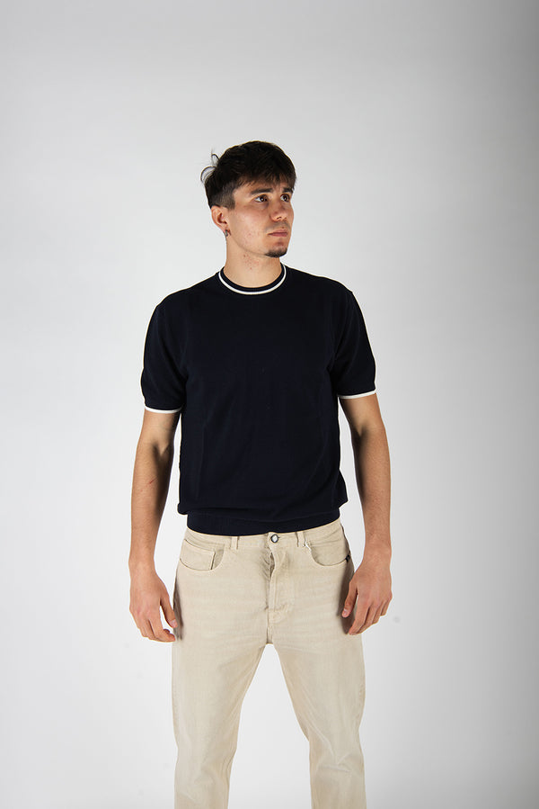 maglia GIRO CONTRASTO blu