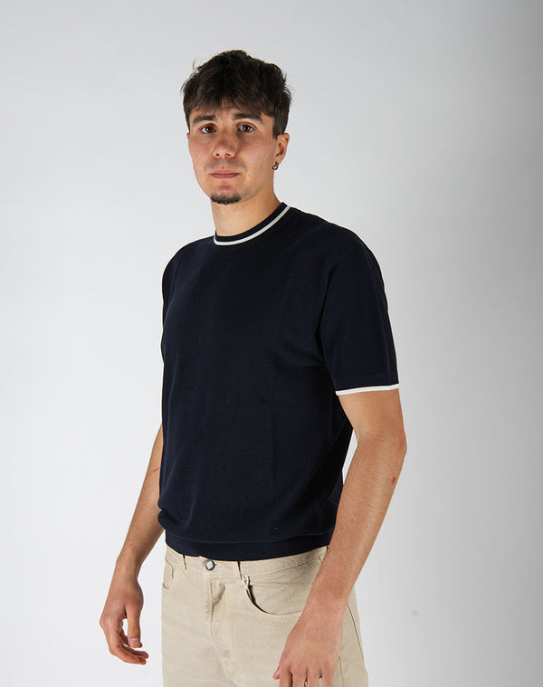 maglia GIRO CONTRASTO blu