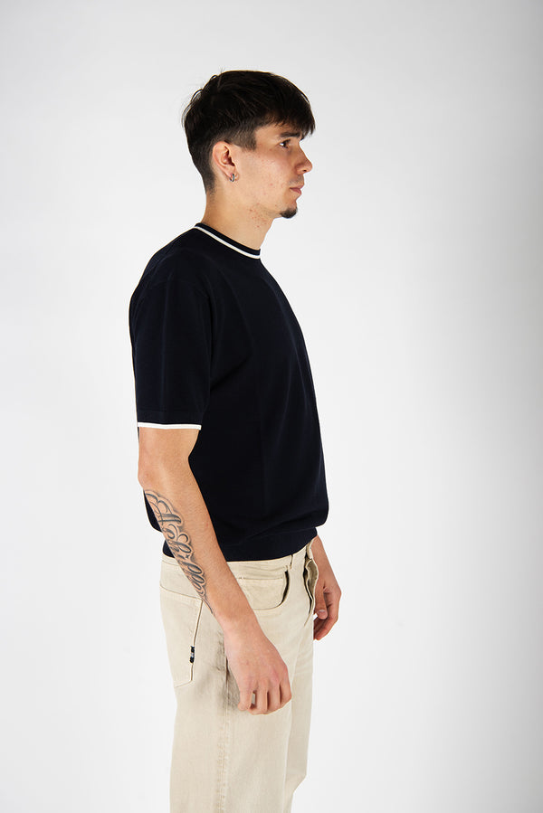 maglia GIRO CONTRASTO blu