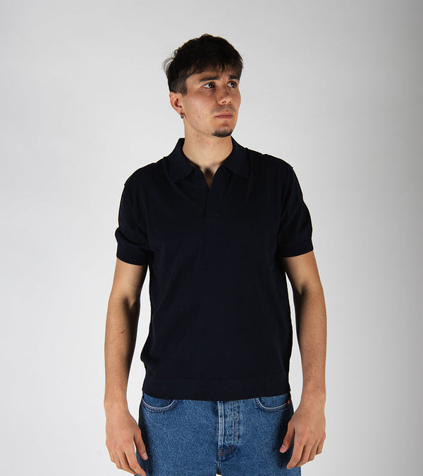 maglia POLO LOOSE blu