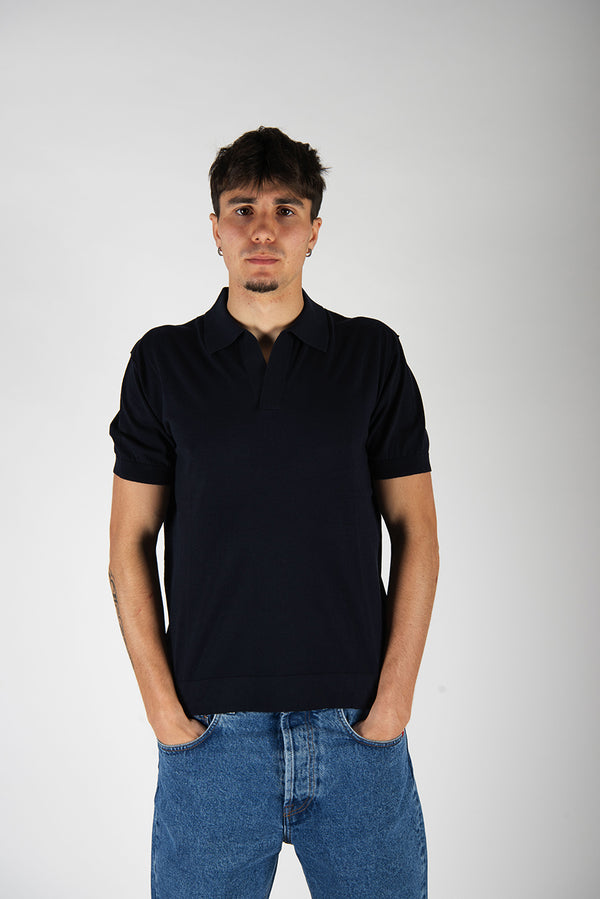 maglia POLO LOOSE blu