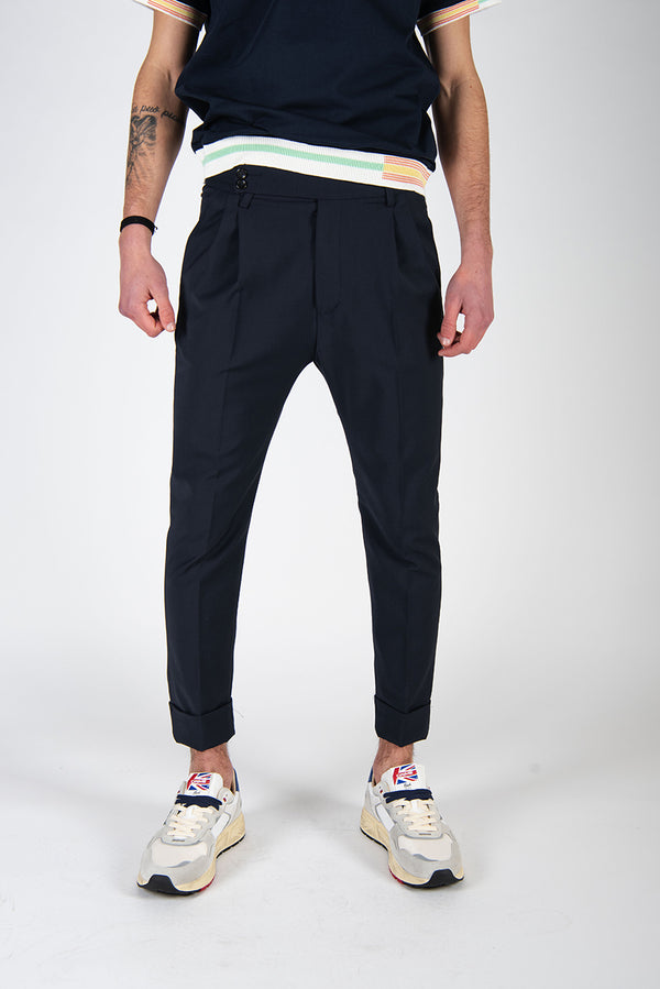 pantalone DOPPIA PENCE blu