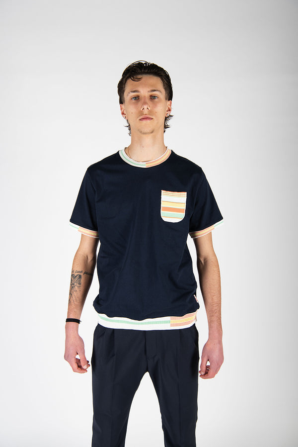 t-shirt PALMER blu