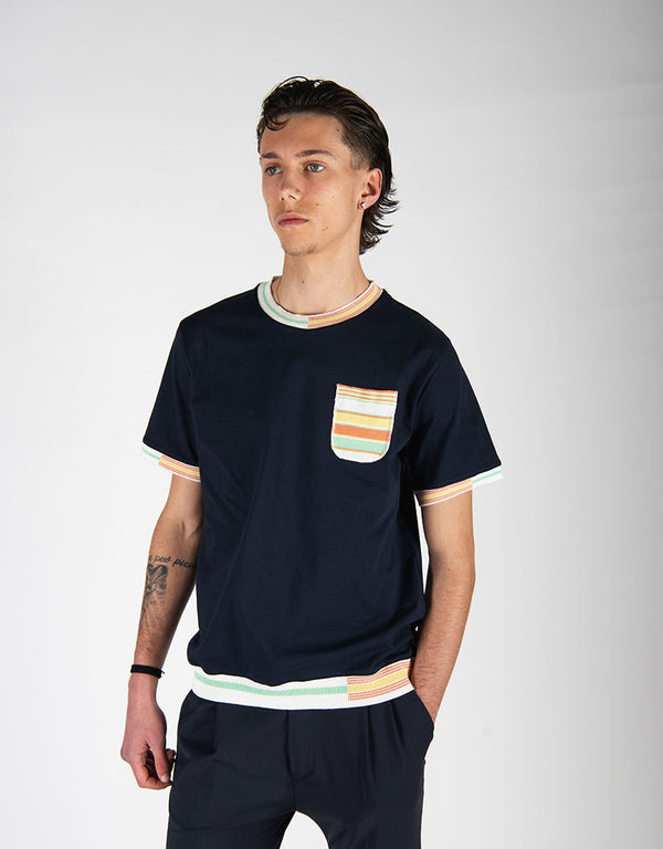 t-shirt PALMER blu