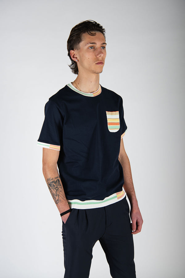 t-shirt PALMER blu