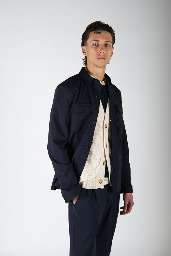 giacca SHIRT blu