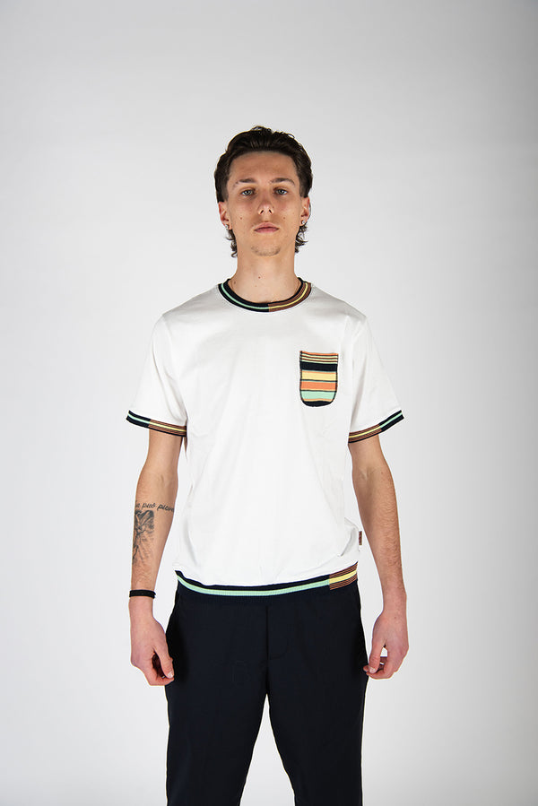 t-shirt PALMER bianco