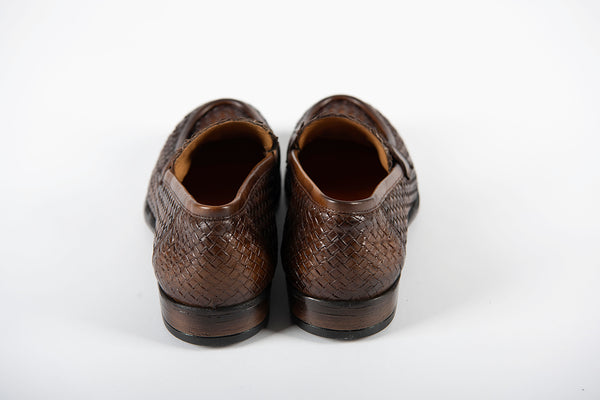 scarpe INTRECCIO cuoio
