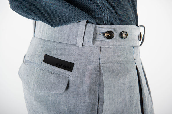 pantalone LYNCO DOUBLE PENCE azzurro