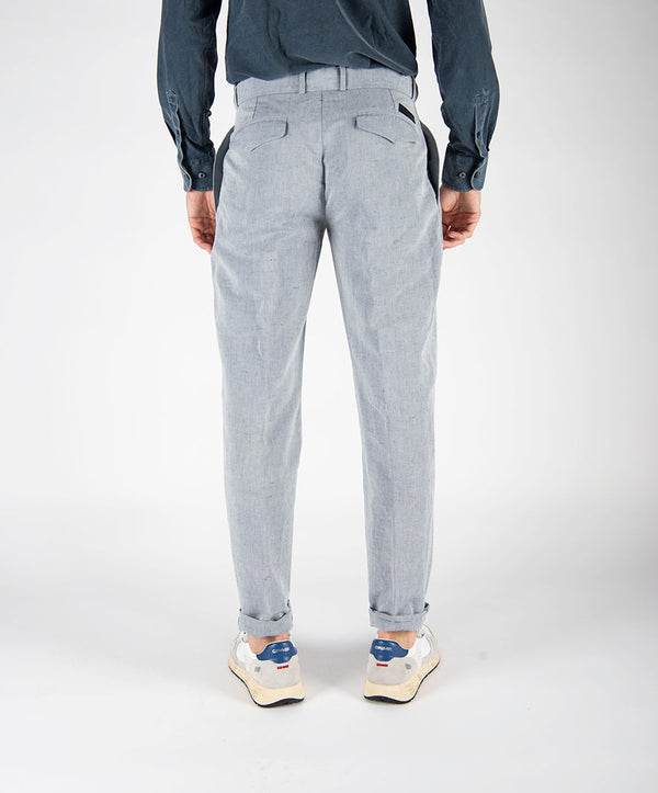 pantalone LYNCO DOUBLE PENCE azzurro