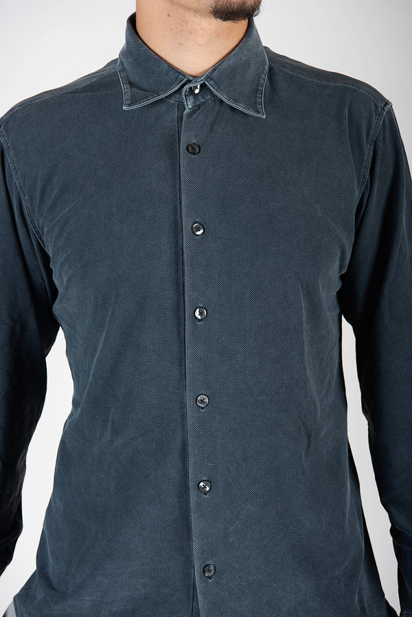 camicia TECHNO WASH blu