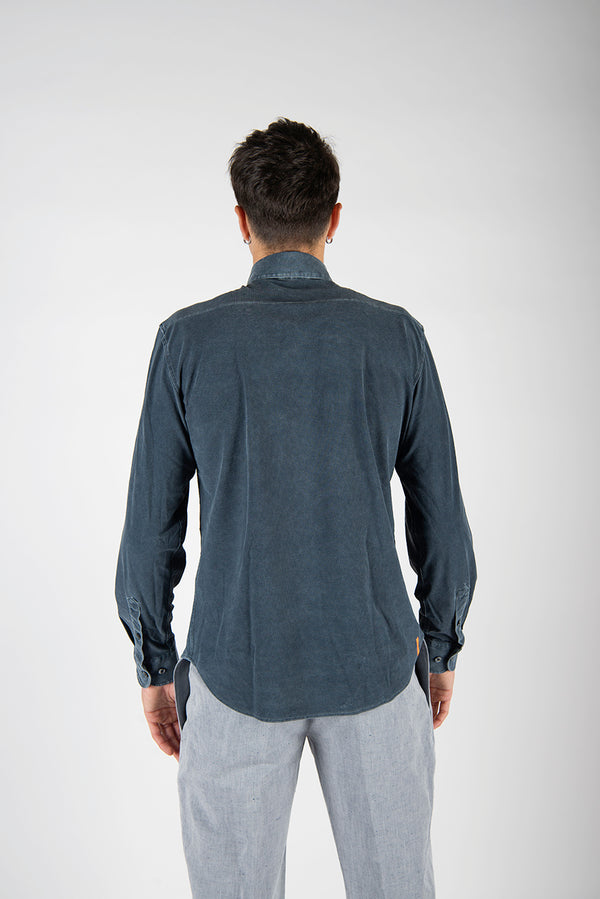 camicia TECHNO WASH blu