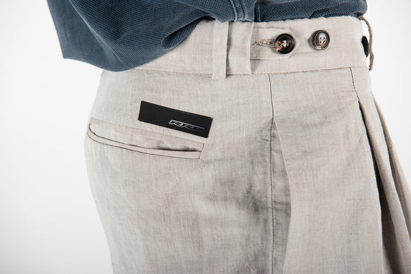 pantalone LYNCO DOUBLE PENCE perla