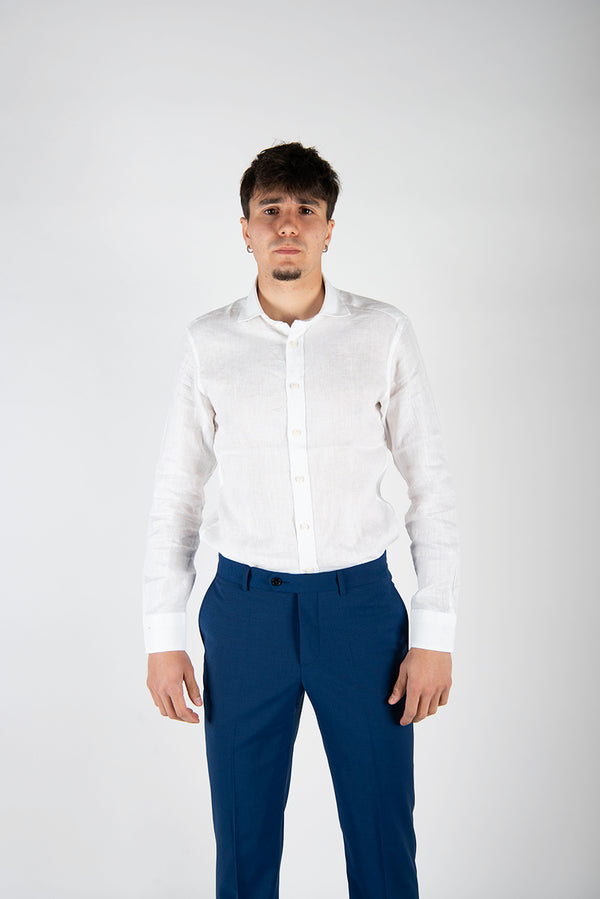 camicia LINO bianca