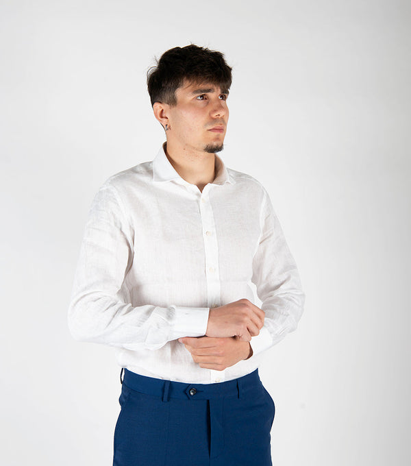 camicia LINO bianca