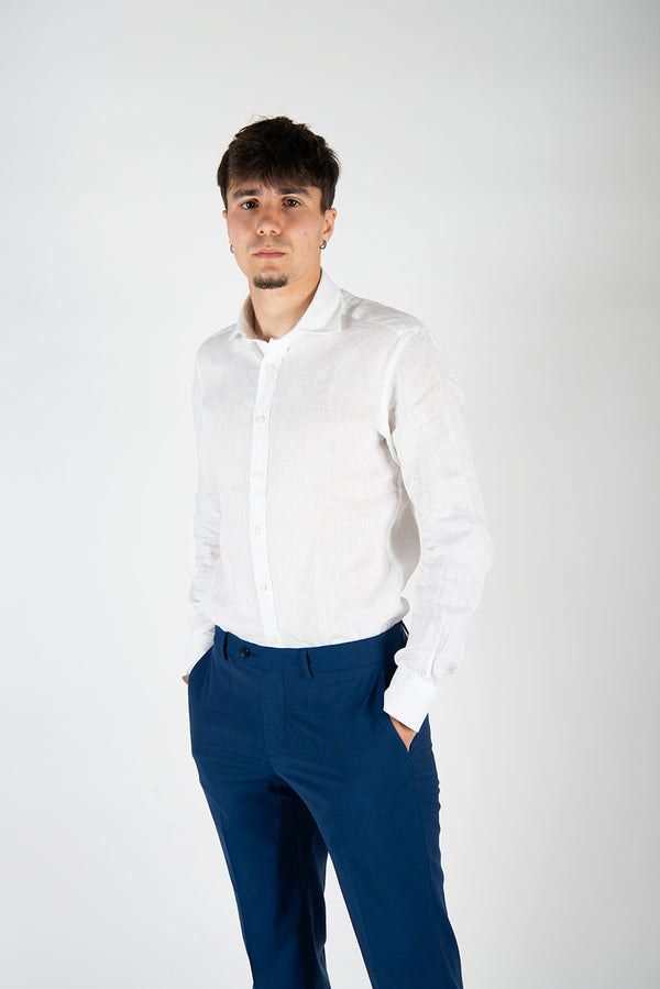 camicia LINO bianca