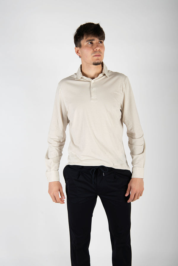 t-shirt POLO M/L perla