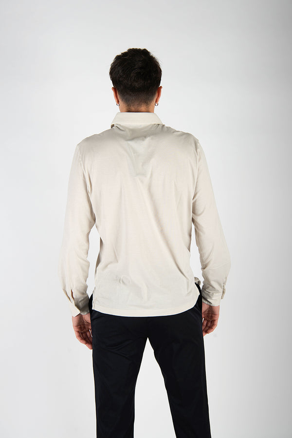 t-shirt POLO M/L perla
