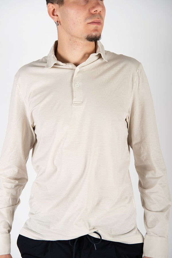 t-shirt POLO M/L perla