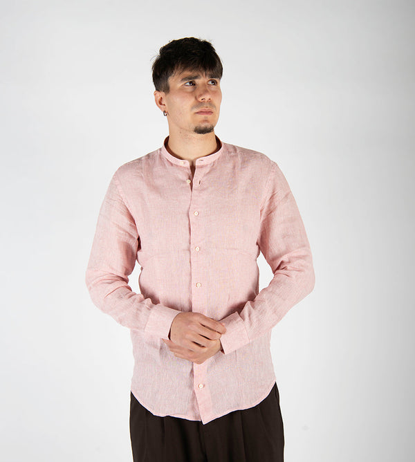 camicia LINO KOREA rosa