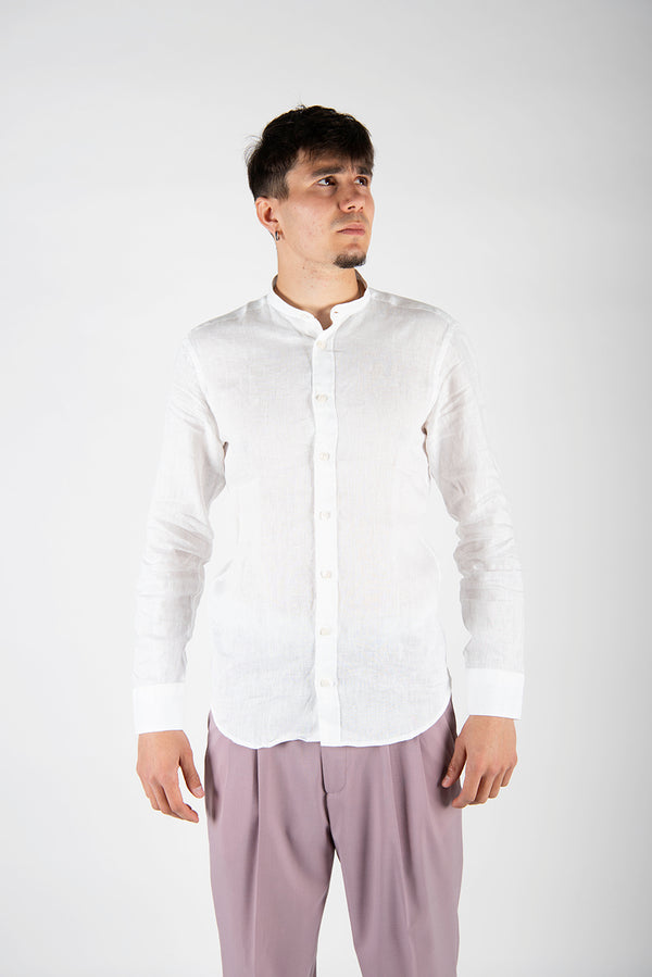 camicia LINO KOREA bianco