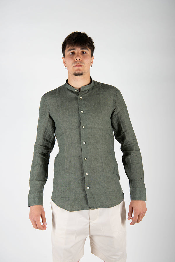 camicia LINO KOREA verde