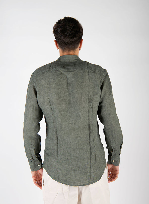 camicia LINO KOREA verde