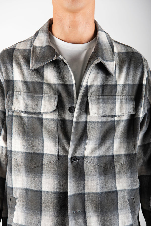 overshirt CHECK nero