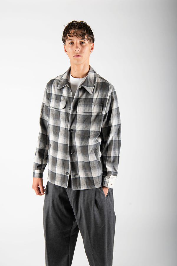 overshirt CHECK nero